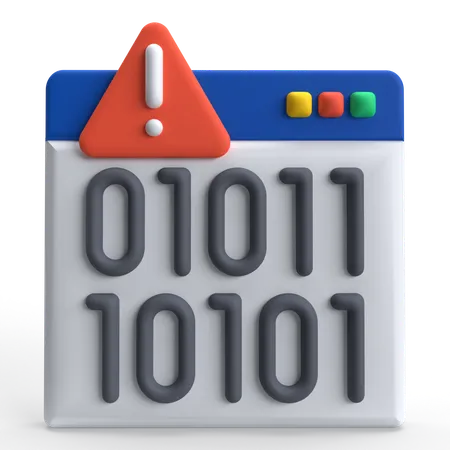 Error de código binario  3D Icon