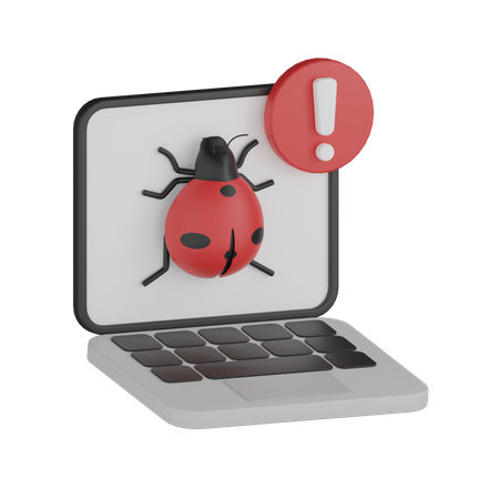 Error de computadora portátil  3D Icon
