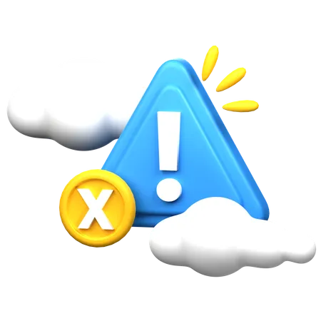 Error de conexión a la nube  3D Icon