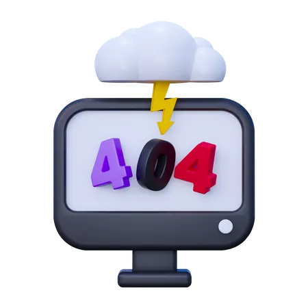 Error de datos en la nube  3D Icon