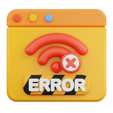 Error de internet  3D Icon