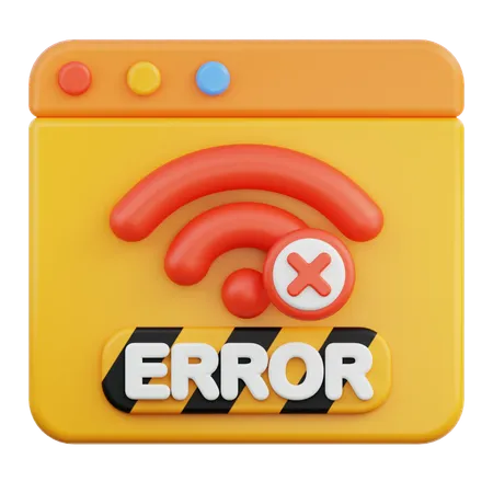 Error de internet  3D Icon