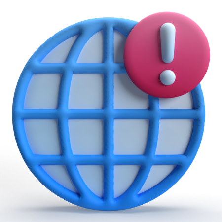 Error de internet  3D Icon