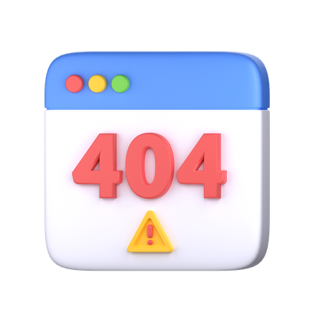 Error de página web 404  3D Icon
