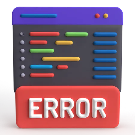 Error de página web  3D Icon