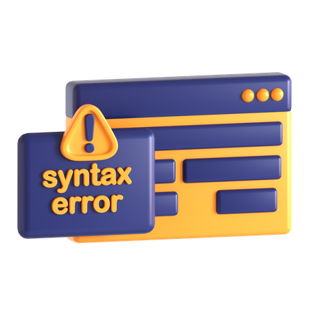 Error de sintaxis  3D Icon