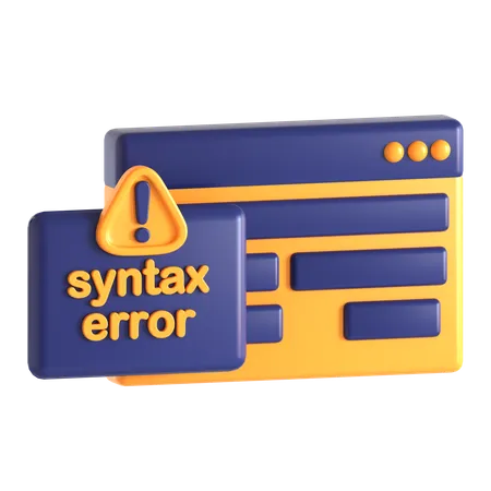 Error de sintaxis  3D Icon