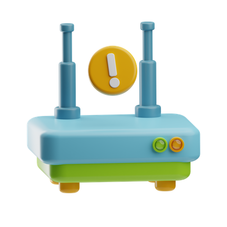 Error del enrutador  3D Icon