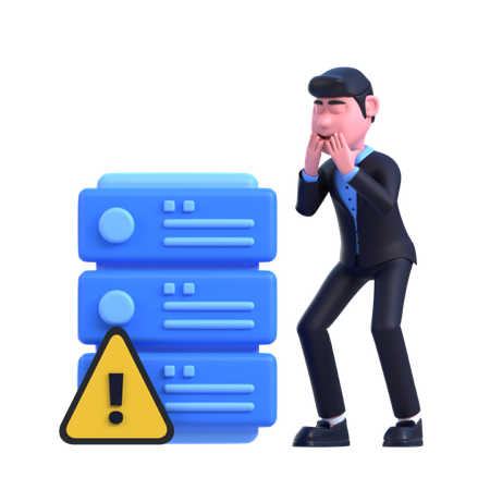 Error del Servidor  3D Icon