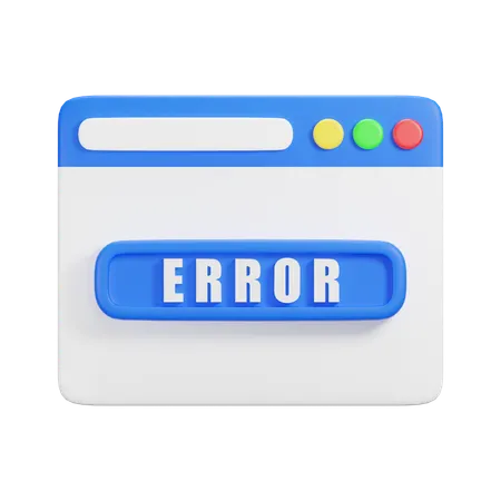 Error del sitio web  3D Icon