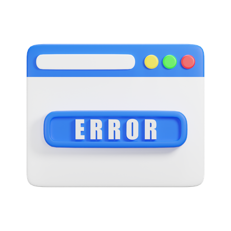 Error del sitio web  3D Icon