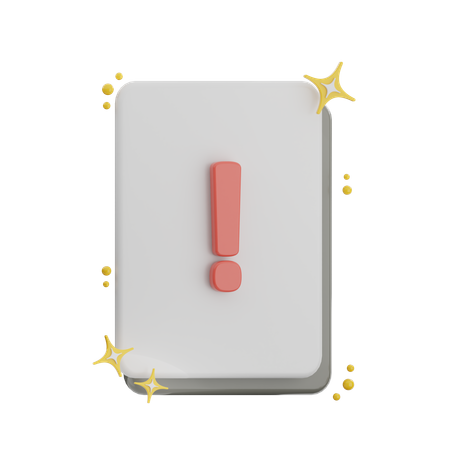 Error Document  3D Icon