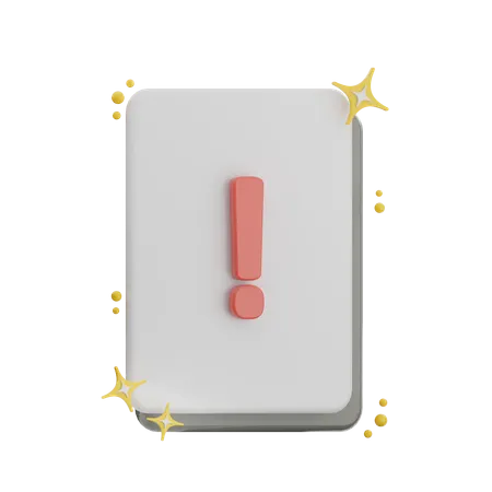 Error Document  3D Icon
