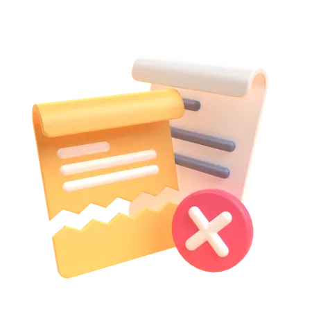 Error Document  3D Illustration