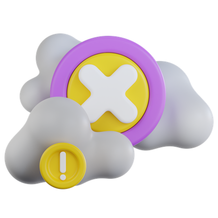 Error en la nube  3D Icon