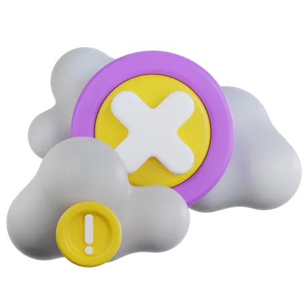 Error en la nube  3D Icon