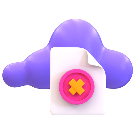 Error en la nube  3D Icon