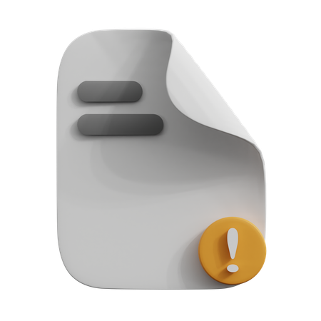Error File  3D Icon