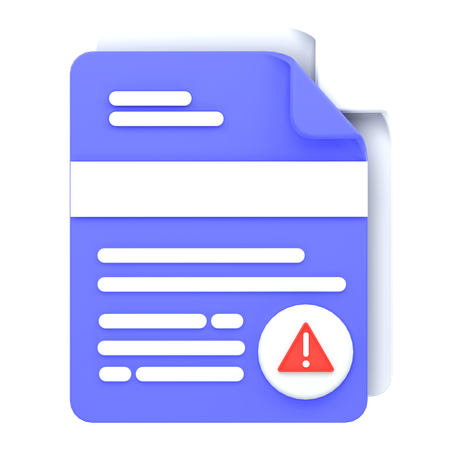 Error File  3D Icon