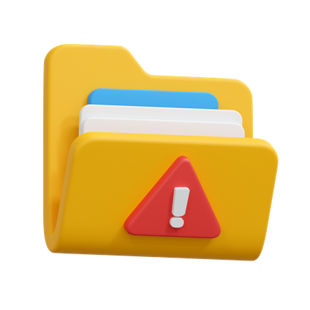 Error folder  3D Icon