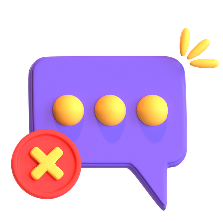 에러 메시지  3D Icon