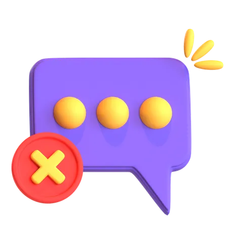 에러 메시지  3D Icon