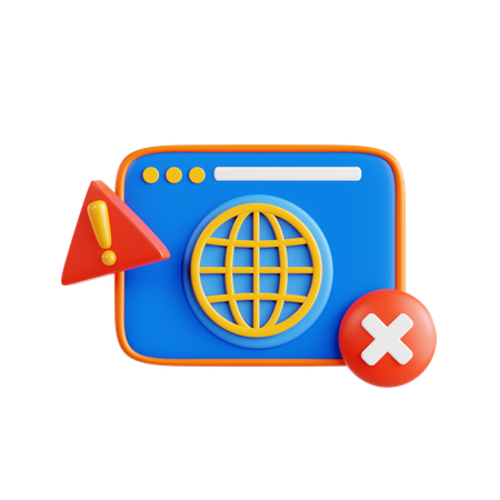 Error del navegador  3D Icon