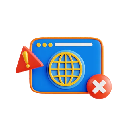 Error del navegador  3D Icon