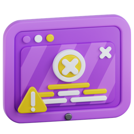 Error del navegador  3D Icon