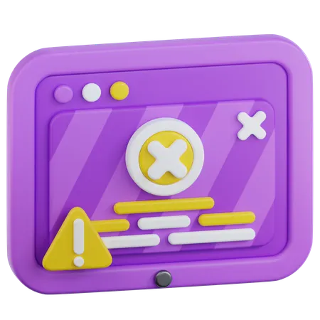 Error del navegador  3D Icon