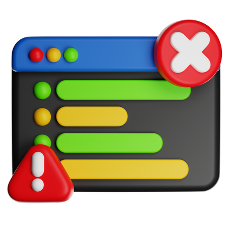 Error Notification Warning  3D Icon