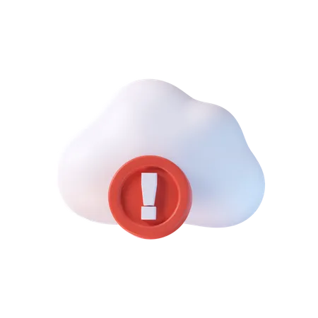 Error en la nube  3D Icon