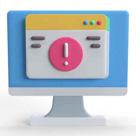 Error Page  3D Icon