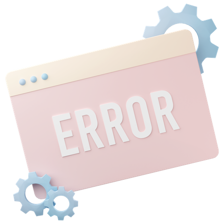 Error Page  3D Icon