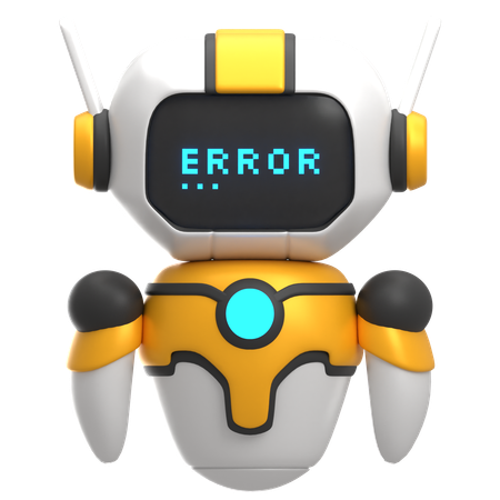 Error del robot  3D Icon