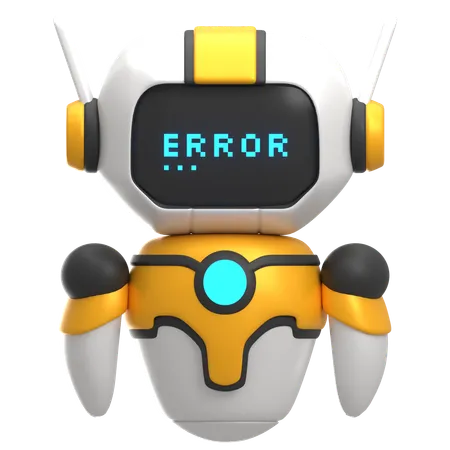 Error del robot  3D Icon