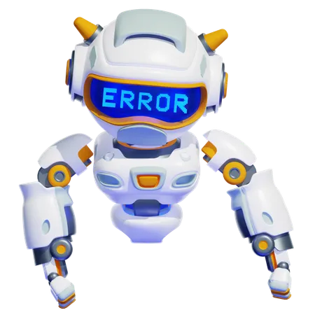Error del robot  3D Illustration
