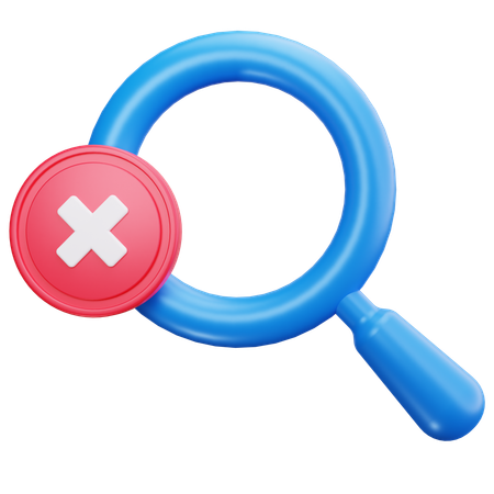 Error Search  3D Icon