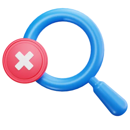 Error Search  3D Icon