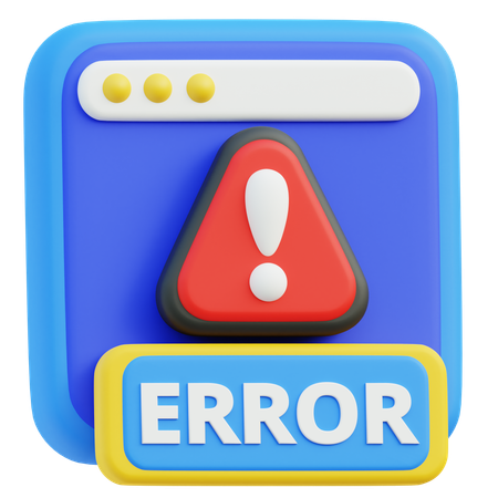 Error del sitio web  3D Icon