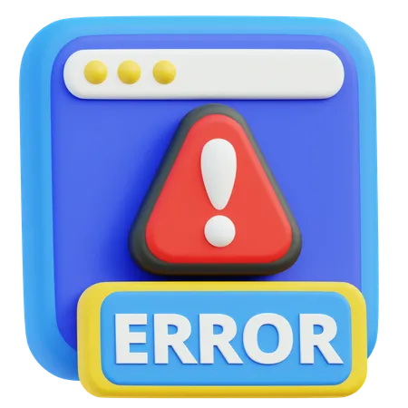 Error del sitio web  3D Icon