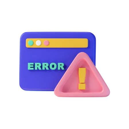 Error del sitio web  3D Icon