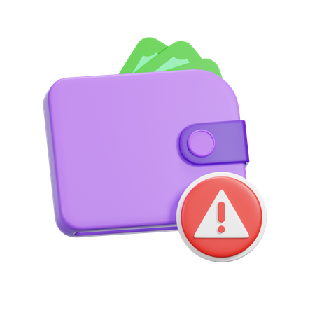 Error Wallet  3D Icon