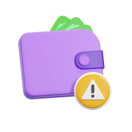 Error Wallet  3D Icon