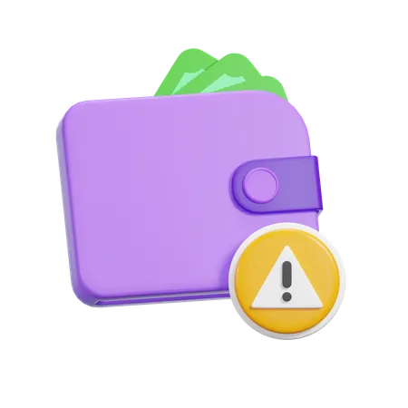 Error Wallet  3D Icon