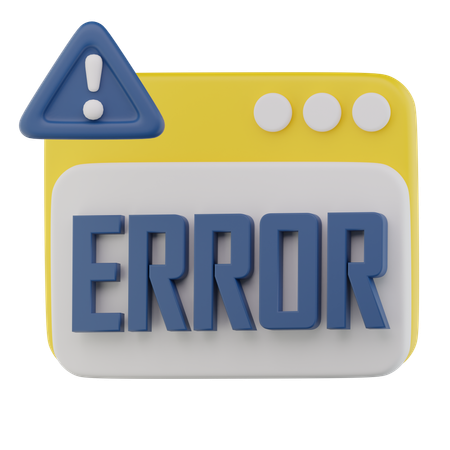 Error Web  3D Icon