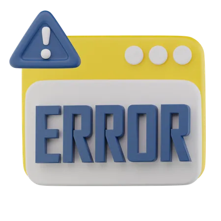 Error Web  3D Icon