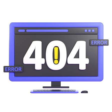 Error Web  3D Icon