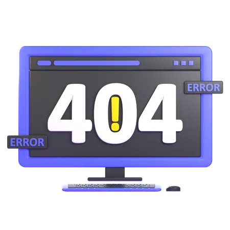 Error Web  3D Icon