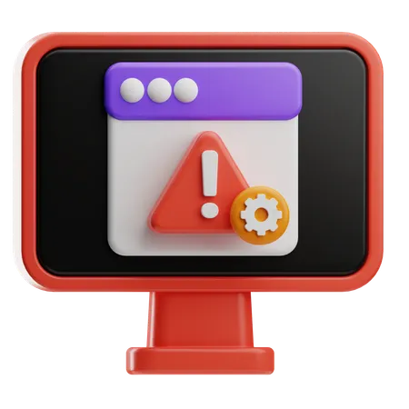 Error Web  3D Icon